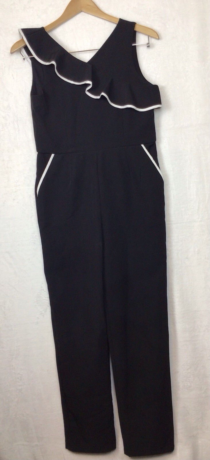 GB Girls Black Ruffle  Jumpsuit Size 14 image 3