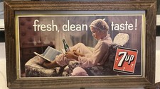 1958 7up cartulina publicidad 21 X 10,7/8
