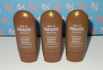 3 Isle of Paradise Sunny Serum Instant Face Bronzer Golden Hour 8ml x 3=24ml NEW