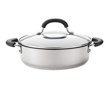 Image of Circulon Total Stainless Steel Casserole Pan Non Stick Dishwasher Safe  2.8Ltr