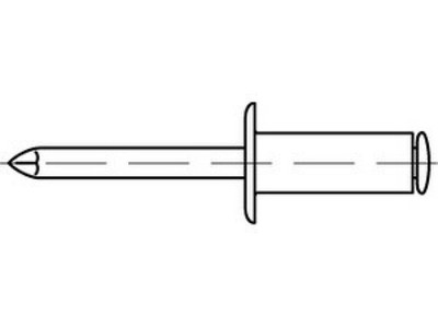 500 x Offene Blindniete ,DIN 7337, Flachkopf ART 88415 Blindniete A 4/A 4 FLAKO
