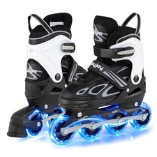 Adjustable Kids  Inline Skates 4 Sizes Adjustable Blade Roller w/Light-up Wheels