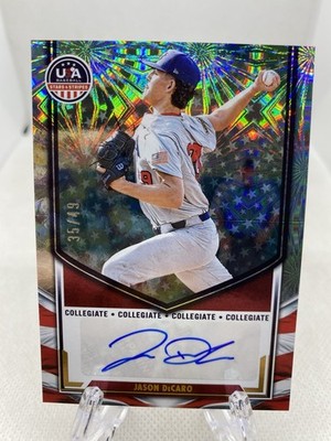 2025 USA Baseball Stars And Stripes Jason DeCaro Autographed Fireworks Card /49