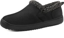 Men's Memory Foam Moccasin Slippers Warm Plush Indoor Outdoor House Shoes Gift