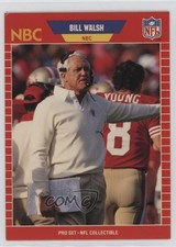 1989 Pro Set Announcers Bill Walsh #30 HOF 1ln0