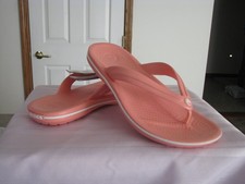 CROCS CROCBANDXX FLIP WOMENS PEACH 11033-6KP "NWT"