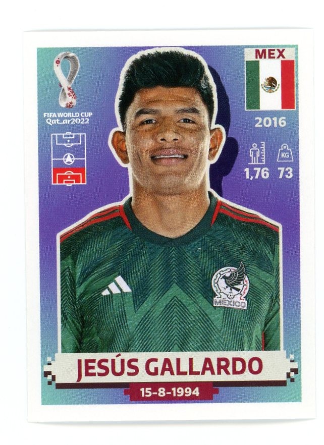 2022 Panini FIFA World Cup: Qatar 2022 Stickers Jesus Gallardo #MEX6