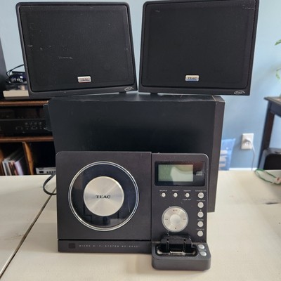 TEAC Micro Hi-Fi System MC-DX32i Subwoofer & Speakers, Remote & Cords READ DESC