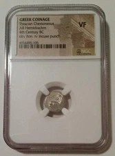 Ancient Greek Thracian Chersonesus 4th Century BC AR Hemidrachm obv lion VF NGC