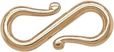 7.5MM 14K Solid Yellow Gold S-Hook Clasp Made in 7.5MM,