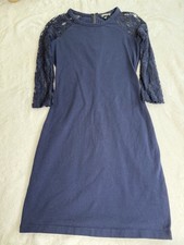 Womens Express Black Lace Sleeves Bodycon Tight Dress Size XS Zipper