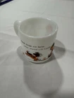 Vintage Daisy Milk Glass Mug Kirby Martin Associates Girl with Dog