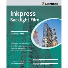 Inkpress Backlight Translucent White Semi-matte Inkjet Film, 7 mil, 8.5x11", 5 S