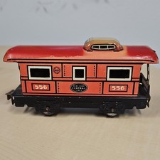 Vintage Marx NYC 556 Caboose Red Tinplate New York Central O Gauge
