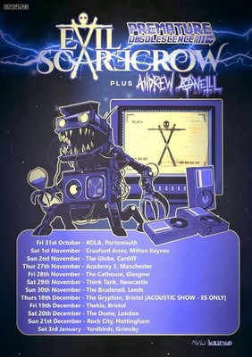 Evil Scarecrow UK Tour A3 A4 Print Poster Music Album Unframed
