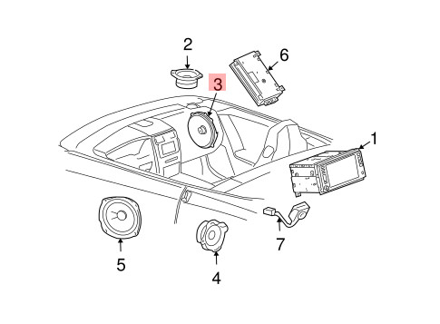 Chevrolet Corvette 2005-2009 Front Right Speaker