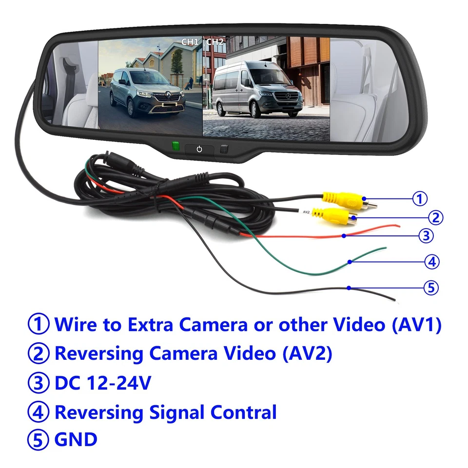 6.86" Monitor Brake light Backup Camera Kit for Ford Transit Van 2014-2018 - Image 4 of 4