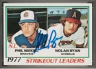 1978 Topps Nolan Ryan PhilN Signed Baseball Card Certified PSA 7 DNA 10 Auto HOF