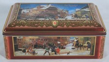 2018 VTG SCHMIDT NURNBERGER LEBKUCHEN FESTIVE TIN CHEST 11" x 7" X 4.25" NIB