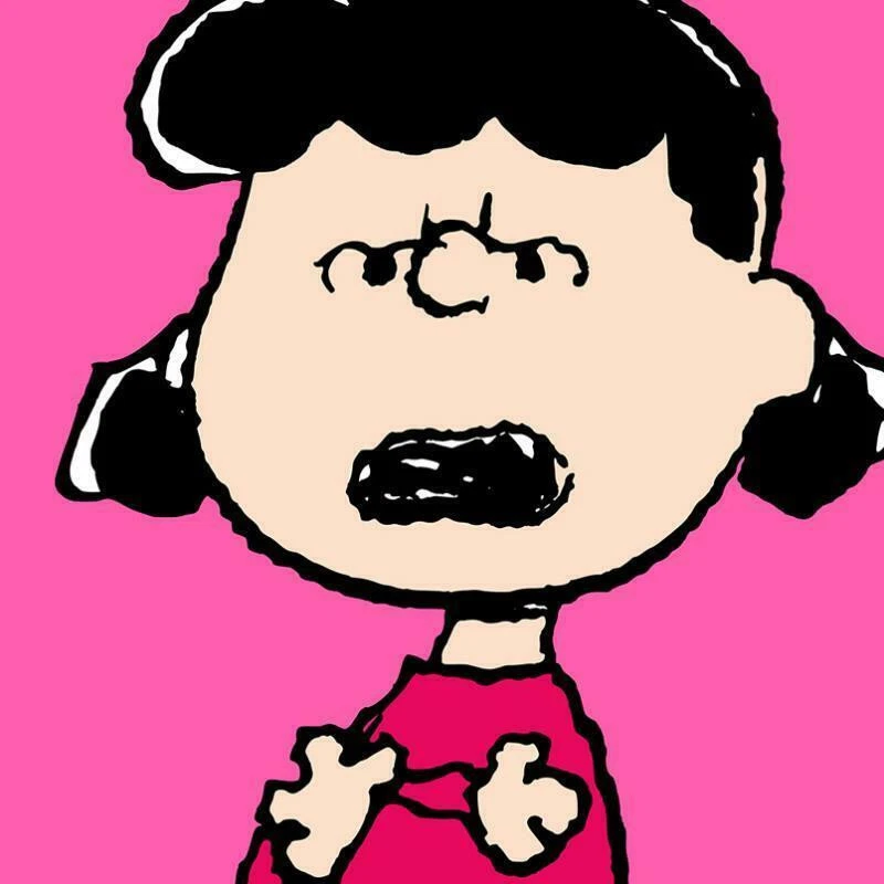 Arte de dibujos animados de edición limitada numerado Peanuts "Lucy: Pink" Foto 2 de 3