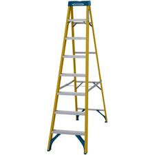 Werner 8 Tread Fibreglass Step Ladder GRP EN131 Non-Conductive  7160518