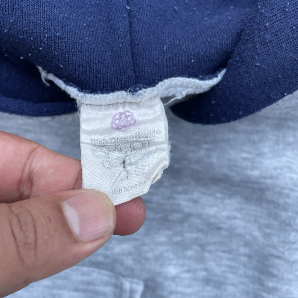 Vintage 80s Epcot Center Hoodie XL Disney World Quarter Snap Raglan Sweatshirt - Image 3 of 4