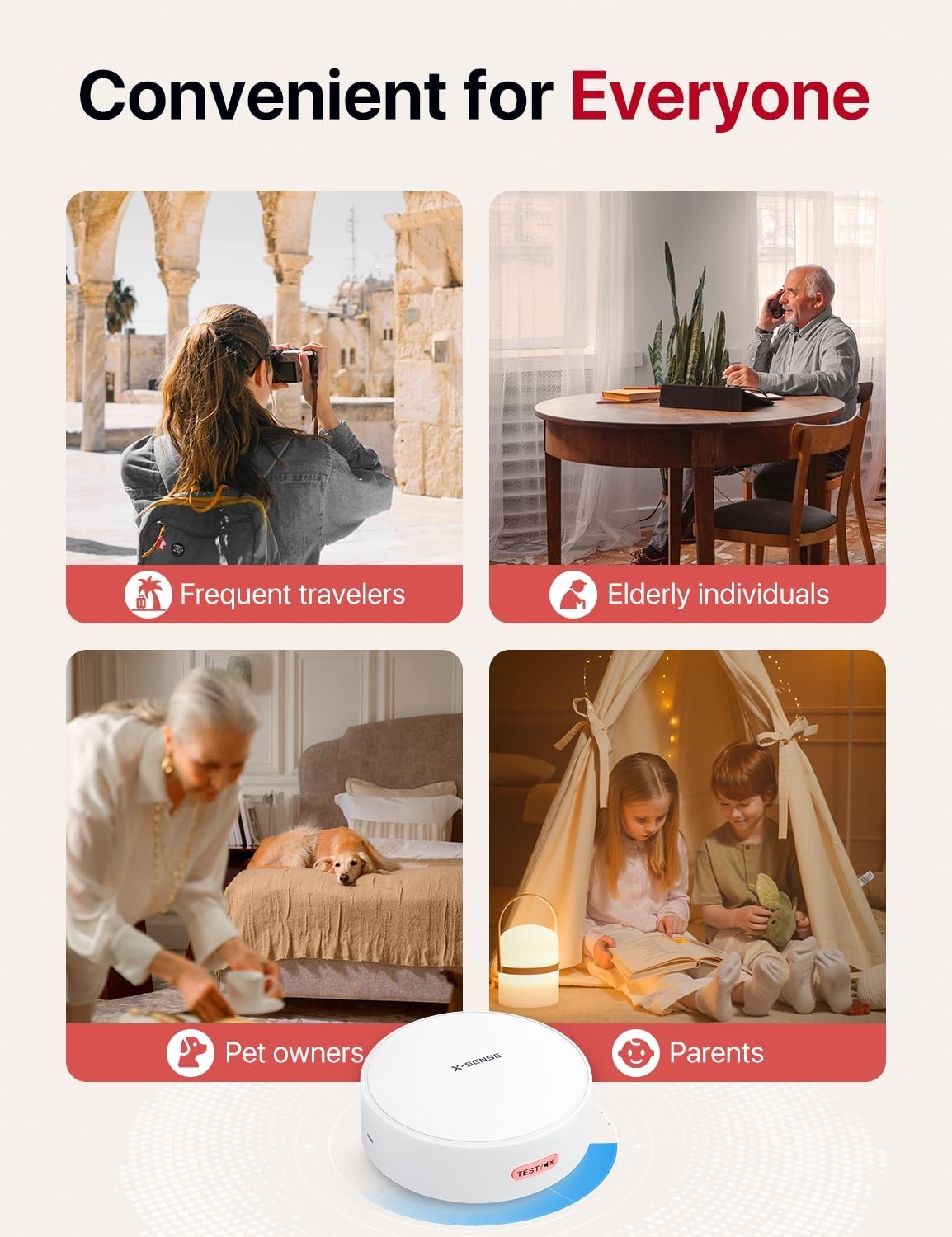 X-Sense Wi-Fi Listener for Smoke & Carbon Monoxide Detectors SBS50 Base Station