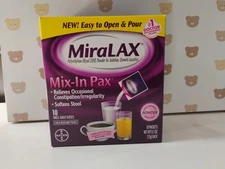 MiraLAX Single Mix-in Pax - Count  10 Packets;  Exp 12/25