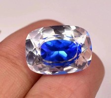 10.5 CT Natural Bi-Color Pitambari Sapphire Cushion Cut Certified Gemstone