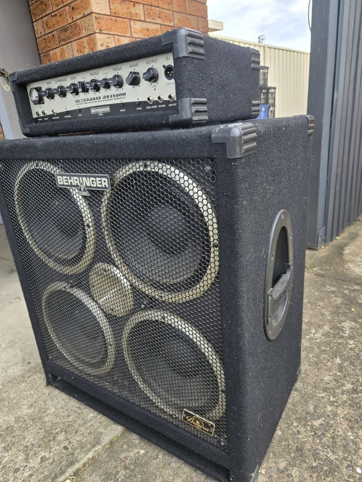 BERINGER ULTRABASS SPEAKER SET WITH AMPLIFIER  MODEL BB410 / BX4500 - image 3 of 4