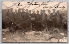 1910 RPPC  “A fishing trip to Baker’s Island” Salem MA Real Photo Postcard