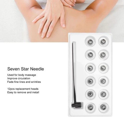 Seven Star Needle Hammer Stainless Steel Plum Blossom Dermal Hammer with 12 Head - Picture 2 of 22