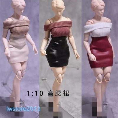 1/12 Sweater Tops PU Skirt Clothes For 6'' Female Romankey Fury NT-04 Figure Body