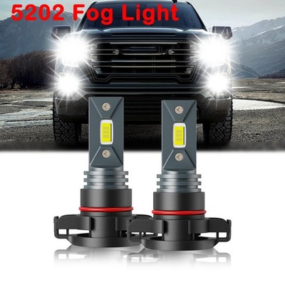 For GMC Sierra 1500 2007-2015 LED Fog Light Bulb Conversion Kit High Power 6000K