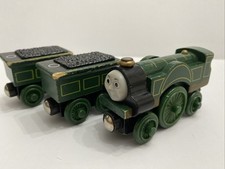 Thomas The Train Emily Tank Engine 2 Tenders Wooden Railway Friends 2003