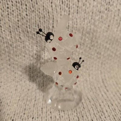 Kensington Crystal Collection Ladybugs handmade crystal 3 1/4  Made In Turkey