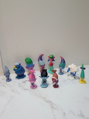 Lot of 11 Mini Trolls Movie 2.5'' 3'' Action Figures Toys Set Dream Works 