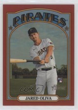 2021 Topps Heritage High Number Chrome Red Border Refractor /372 Jared Oliva 4r3