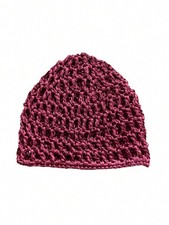 Wine Red Crochet Hair Net Cap For Sleep Wig Bun Ballet 1pc