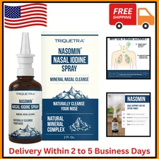 Nasomin Iodine Nasal Spray – Cleanses & Refreshes Nasal Passages, 2oz