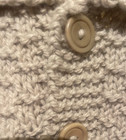 toddler cable-knit sweater@3T-4T  13"x10"17" oatmeal, collar and buttons — photo 4