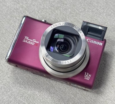 Canon PowerShot SX200 lS 12.1MP 12x Optical Zoom CCD Digital Camera English Gift