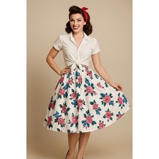 NWT Collectif Vintage-Style Floral Skirt | Size M