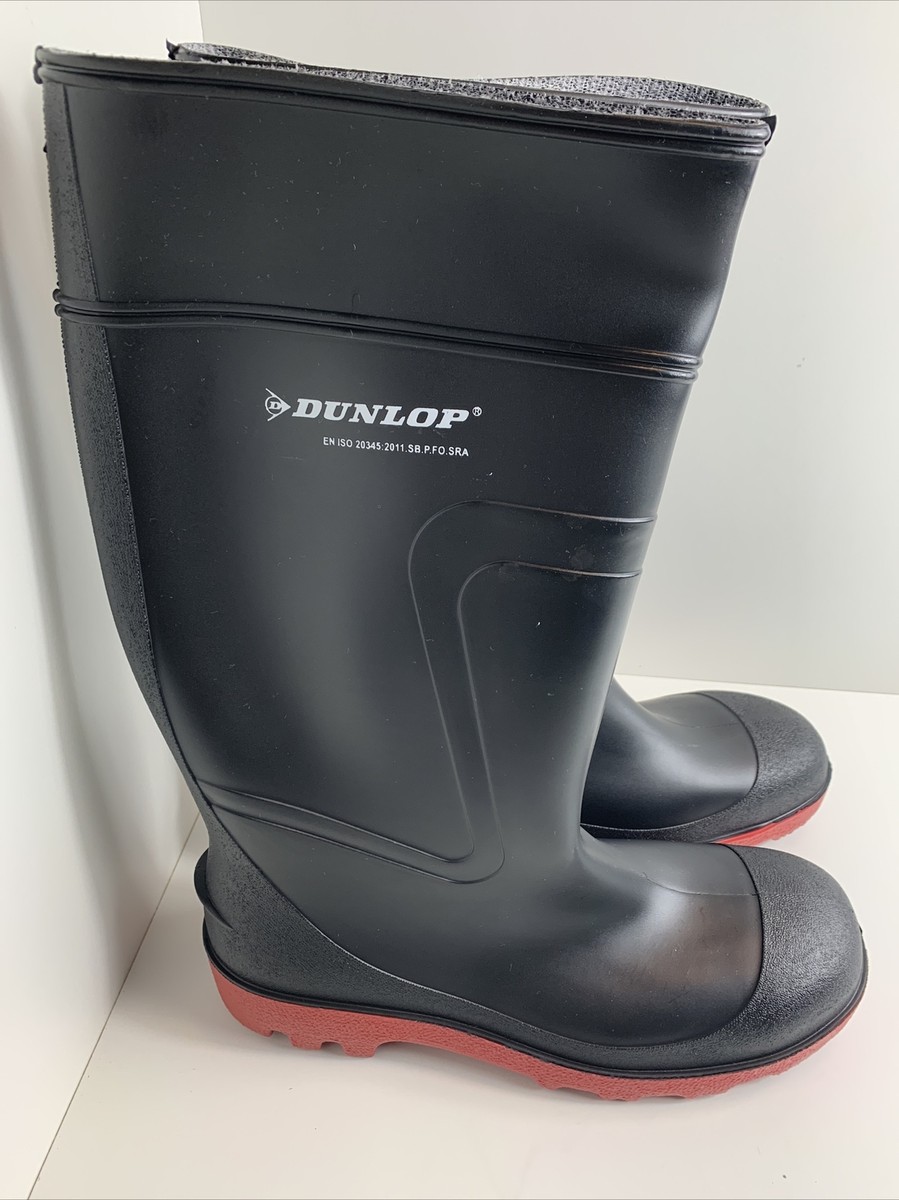 Dunlop Warwick Full Safety Steel Toe-Cap Wellington Boot Black