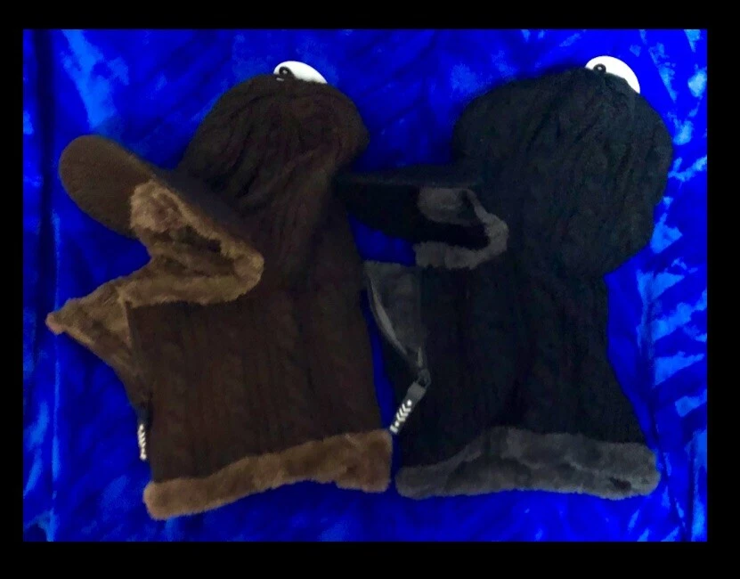 2pk GOEGU Best Deluxe 3 en 1 sombrero de invierno forrado de piel, cuello con cremallera, visera, 65% algodón Foto 4 de 4