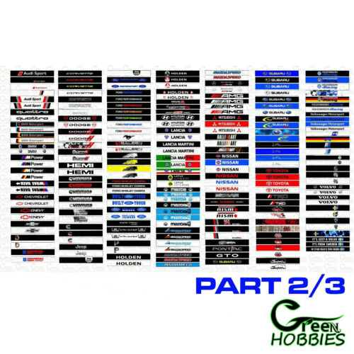 -2/3-  RC 1/10 Windshield Banner Sticker Sunstrip Scale Decal Drift Car Truck - Picture 1 of 228