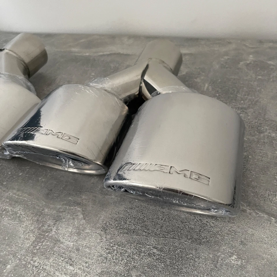 Endrohre Auspuff Blende Mercedes E-Klasse W211 W212 W204 CLS W218 W215 - Bild 2 von 4