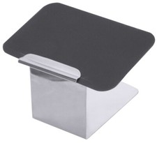 Kartenhalter Edelstahl 18/10, mit Schreibtafel DIN A7, 4,5 x 8,5 x 5,5 cm