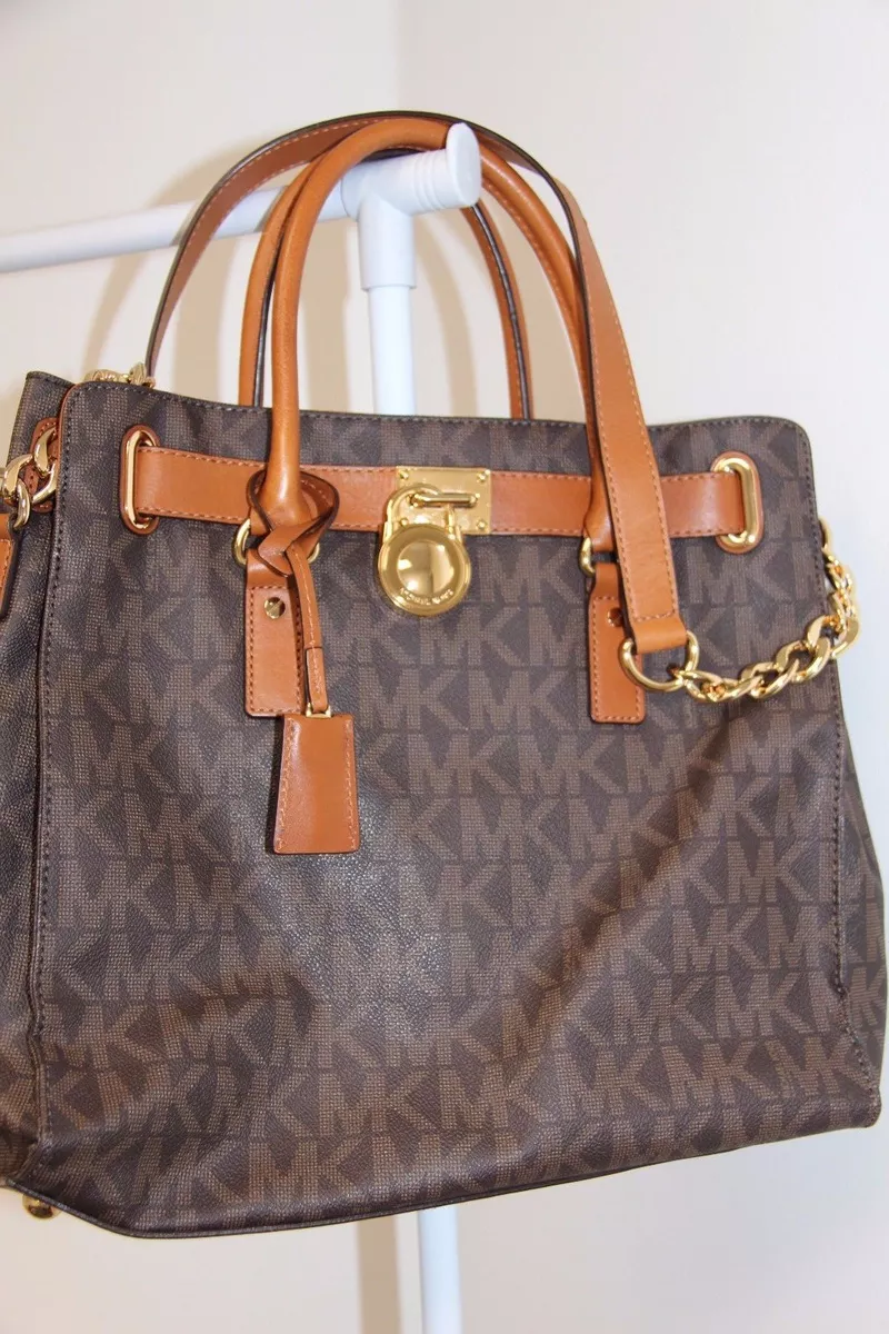 MICHAEL Michael Kors Hamilton North/South Tote (Signature Brown) 