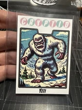 Cryptid Yeti /12 Trading Card By MPRINTS  Signed By Artist